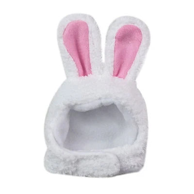Funny Hat For Dogs Cat Accessories Pet Bunny Headgear Lovely Warm Rabbit Hat With Ears For Dogs Cats Costume Birthday Decorate