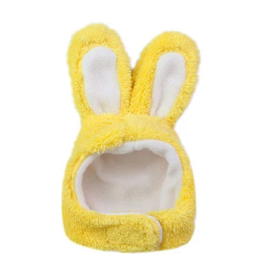 Funny Hat For Dogs Cat Accessories Pet Bunny Headgear Lovely Warm Rabbit Hat With Ears For Dogs Cats Costume Birthday Decorate